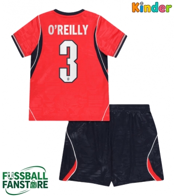 England Nico O'Reilly #3 Replik Auswärtstrikot Kinder WM 2026 Kurzarm (+ Kurze Hosen)